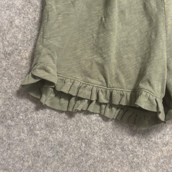 Crewcuts Shorts Girl Size 12 Green Ruffle Hem Pull On Casual 100% Cotton Summer - Picture 3 of 10